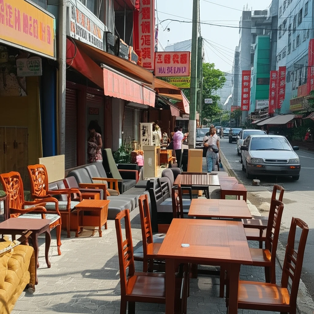 중고 가구 매장 내부