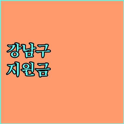 2025 강남구 출산양육지원금: 자격 조건, 지원 금액 완벽 가이드