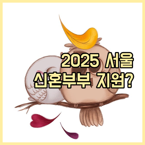 2025 서울시 신혼부부 지원금 핵심 재혼 가구 지원 기준