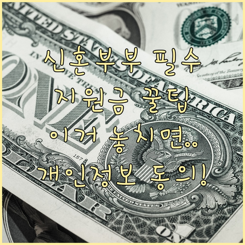 서울시 신혼부부 지원 사업 신청 조건과 개인정보 동의의 중요성