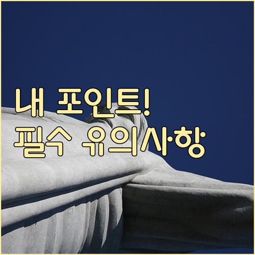 카드포인트 현금화 신청 전 필수 확인 유의사항