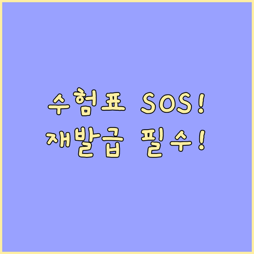 수능 당일 수험표 분실 입실 마감 시간 전 재발급 받는 방법