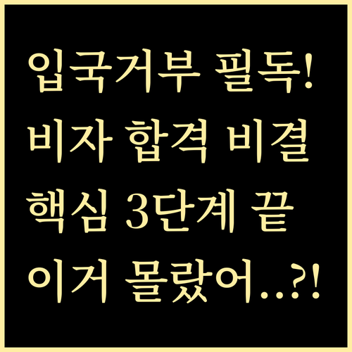 입국 거부 피하는 해외여행 비자 신청 핵심 3단계 정리