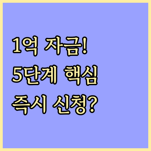 최대 1억 창업 사업화 자금 받기 위한 표준 5단계 신청 절차