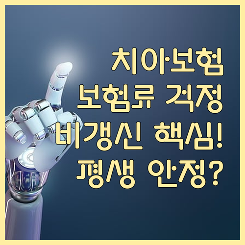 치과보험료 장기적 안정 비갱신형을 선택해야 하는 이유