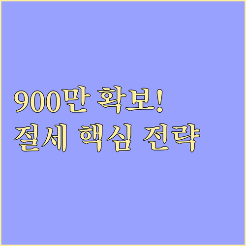 연금저축 세액공제 900만원 확보를 위한 맞춤형 3단계 전략