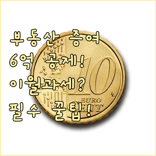부동산 증여 시 반드시 알아야 할 6억 공제와 이월과세
