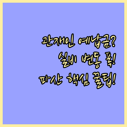 파산관재인 예납금과 송달료, 개인파산 실비 변동성 분석