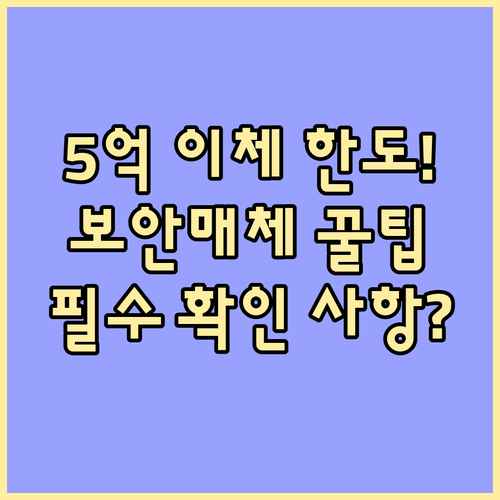모바일뱅킹 이체 한도 5억 원 상향 보안매체 등급과 증액 감액 차이점
