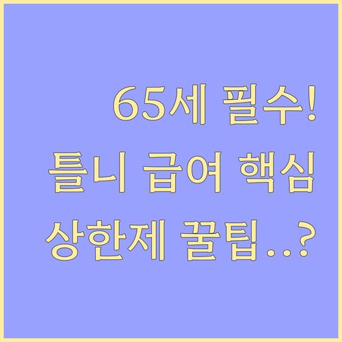 만 65세 틀니 시술 급여: 교체 주기, 사후관리, 본인부담상한제 분석