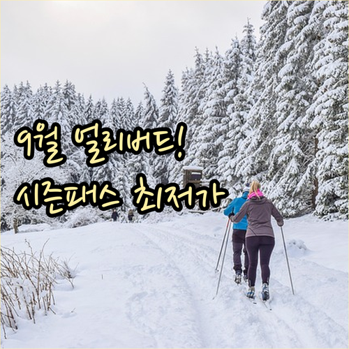 스키 시즌패스 최저가 구매 시점 9월 초 얼리버드 전략