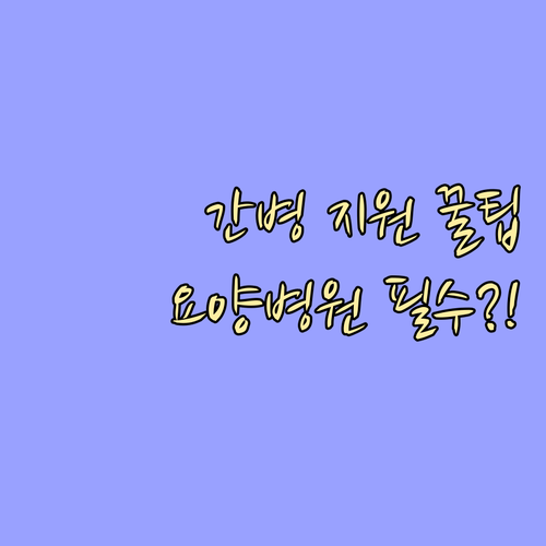 공적 간병 시스템 요양병원 지원 대상 기준