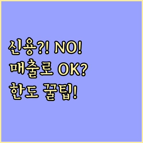 신용 점수 영향 없는 매출 연동 사업자대출 한도 조회 팁