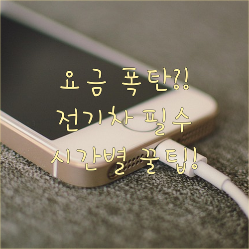 특례할인 끝난 전기차 충전 요금 변화 시간대별 요금제 분석