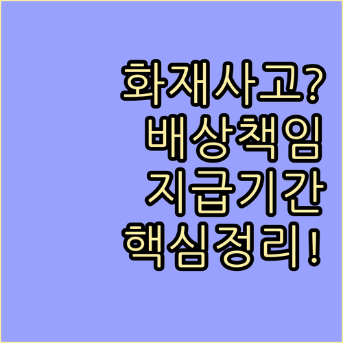 배상책임보험 화재사고 손해사정 및 보험금 지급 기간