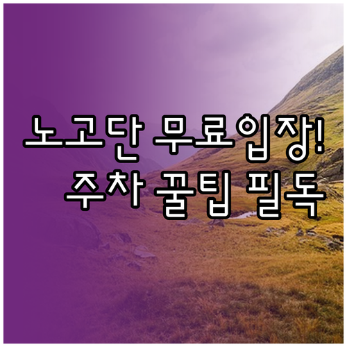 지리산 노고단 무료 입장 안내와 주말 주차 시간대 추천