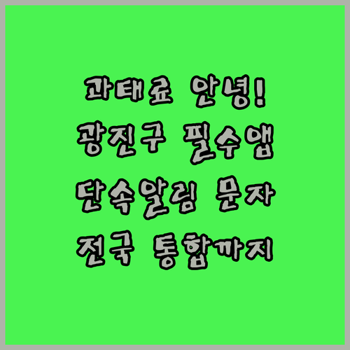 광진구 주정차 단속 알림 문자 신청 절차와 전국 통합 앱 활용법