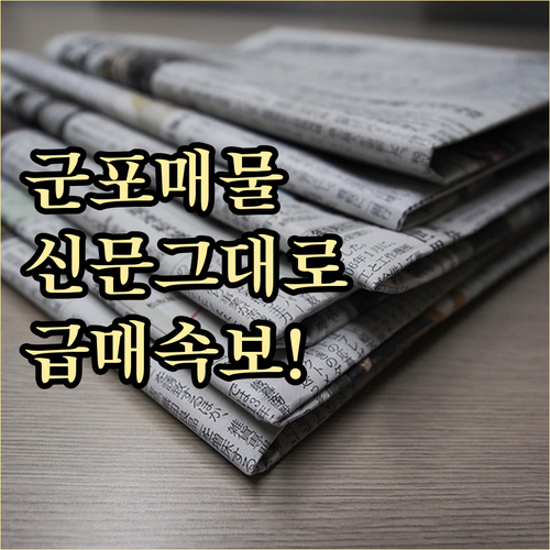 군포 교차로 부동산 매물 종류와 종이 신문 그대로 보기 이용법