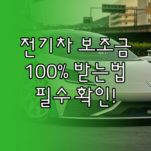 지방자치단체 전기차 보조금 확인법과 신청 전략