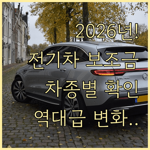 2026년 전기차 보조금 예산 규모와 차종별 지급 비율 정리