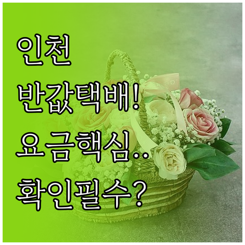 인천 소상공인 반값택배 결과 확인 방법과 상세 요금 체계