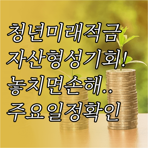 청년미래적금 자산 형성 지원 내용 및 주요 일정 총정리