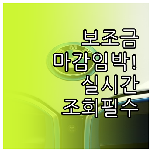 2026년 전기차 보조금 예산 소진 현황 및 실시간 조회 방법