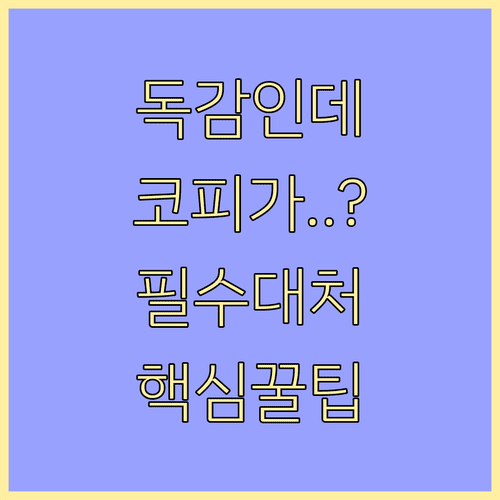 독감 환자 코피 자주 발생하는 이유와 증상별 대처 방법