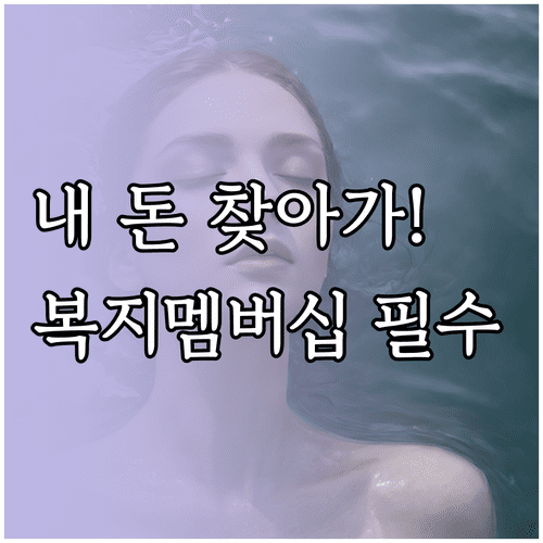 나에게 맞는 복지 혜택 자동 알림 복지멤버십 신청 방법