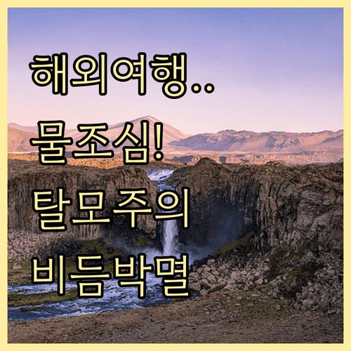 해외여행 중 발생하는 비듬과 탈모 예방 | 수질 오염 지표와 대책