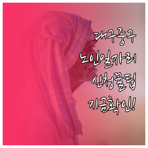 대구 중구 노인 일자리 신청 방법과 시니어클럽 주요 사업 현황