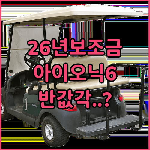 아이오닉6 스탠다드 모델 2026년 예상 보조금과 세제 혜택 분석