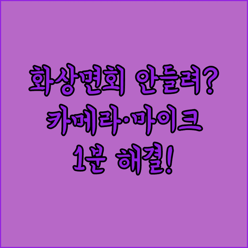 화상면회 화면 소리 안 나올 때 해결법 | 카메라 권한, 마이크 설정, 기기 점검