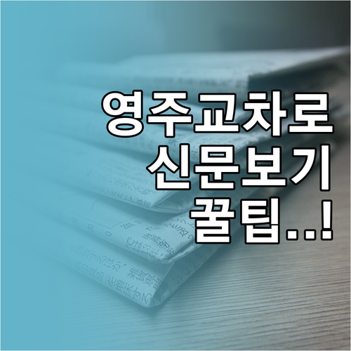 영주교차로 신문 그대로보기 사용법과 지역 밀착 정보 스마트하게 찾기