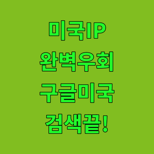 미국 IP 우회 방법 및 구글 미국 검색 결과 확인법