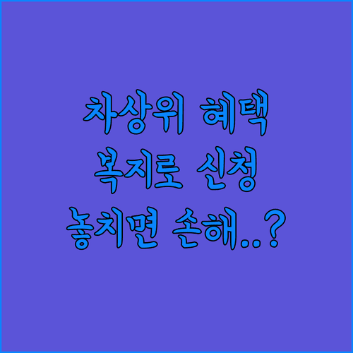 복지로 홈페이지를 통한 차상위계층 혜택 조회 및 신청 절차