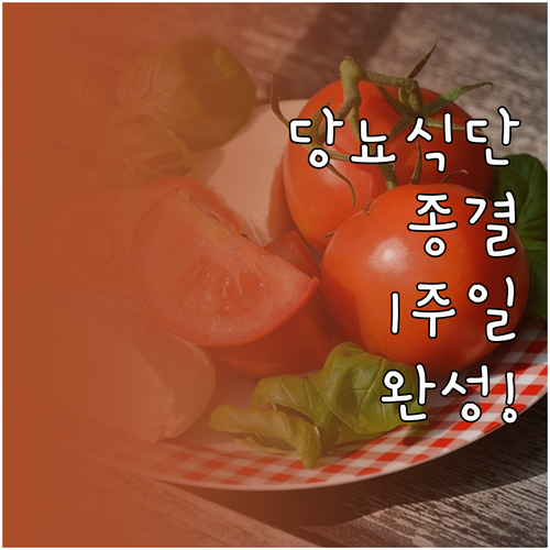 당뇨 환자 다이어트 식단표 구성 원칙과 일주일 식사 구성법