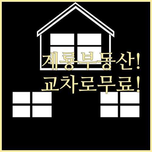 계룡시 지역별 부동산 정보와 교차로 서비스 무료 이용 방법