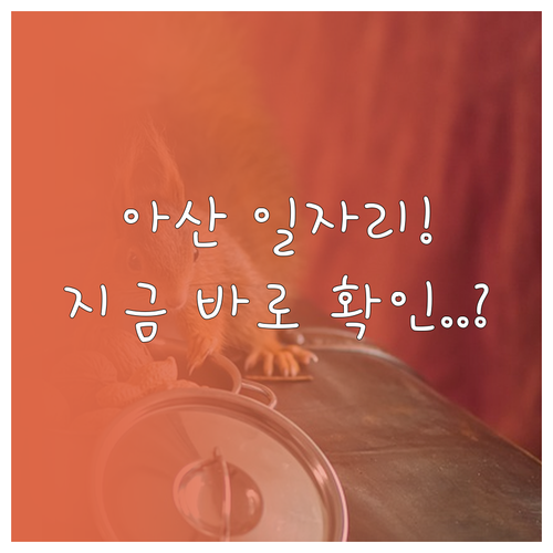 아산시 노인 일자리 참여 방법과 사회복지사 채용 정보