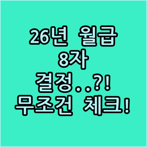 주 52시간 근무 시 2026년 최저 월급과 임금 체크리스트