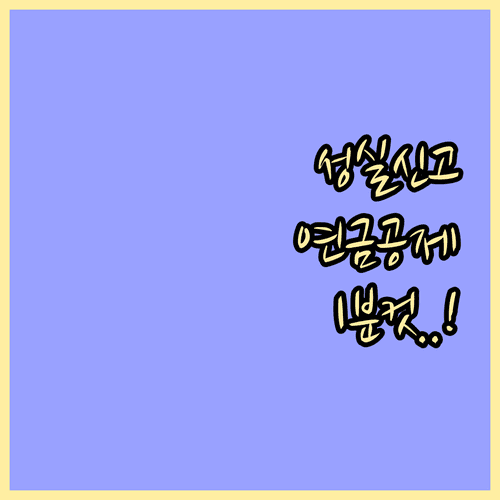 성실신고 대상자 국민연금 납부확인서 1분 발급 및 소득공제 방법