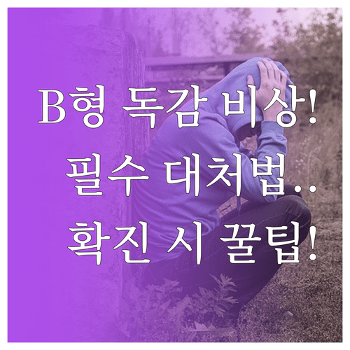 B형 독감 주요 증상 및 확진 시 가정 내 대처법