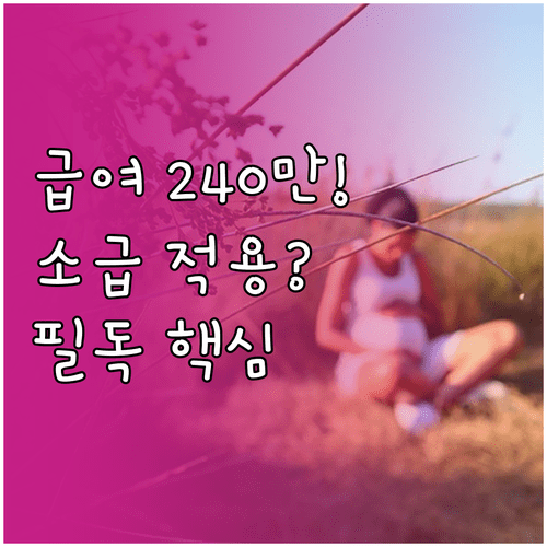 출산전후휴가 급여 월 240만 원 인상 소급 적용 여부와 신청