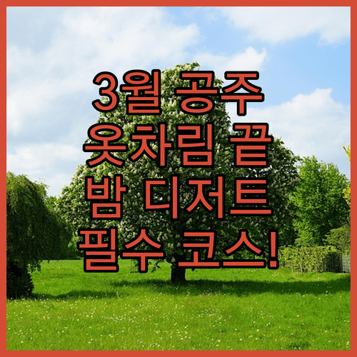 3월 공주 여행 준비 | 날씨 옷차림과 지역 특산물 밤 디저트 정보