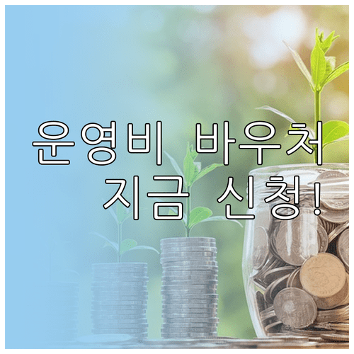 운영비 고정비 지원 소상공인 경영안정 바우처 신청 기간 상세