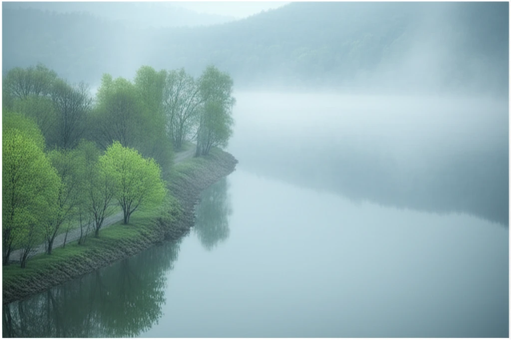 문광저수지 봄 풍경