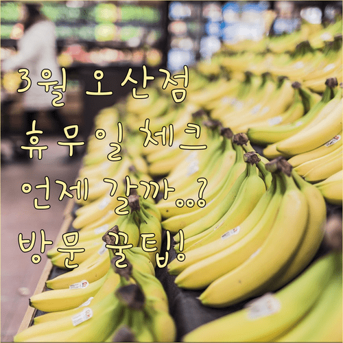 3월 롯데마트 오산점 휴무일 확인과 효율적인 방문 시간대