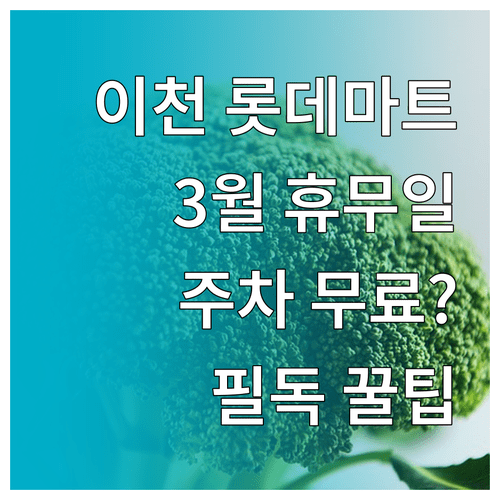 롯데마트 이천점 3월 정기 휴무일 안내와 무료 주차 기준