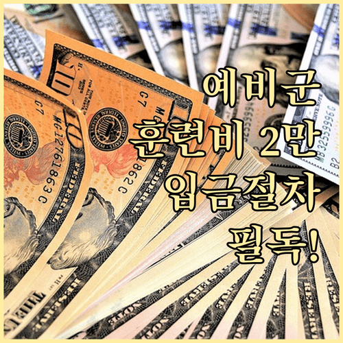지역예비군 훈련비 2만원 신설 5~6년차 지원 대상과 입금 절차 확인하기