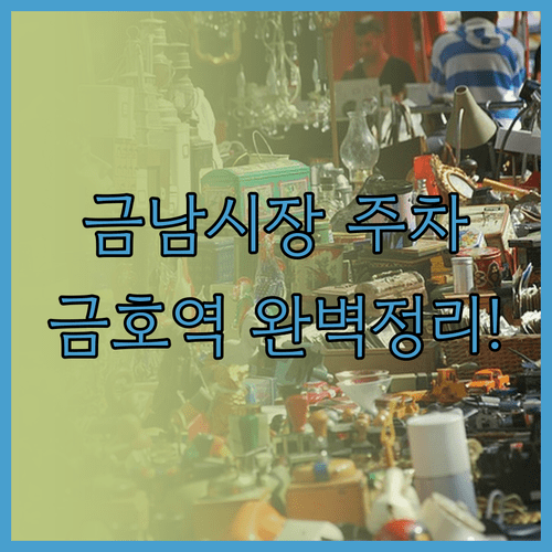 금남시장 먹거리 나들이를 위한 금호역 주변 주차장 현황